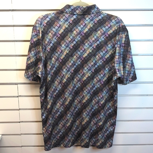 Luchiano Visconti Men's Polo Short Sleeve Shirt Size XL Abstract Pattern NWOT - Picture 3 of 7